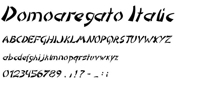 DomoAregato Italic font